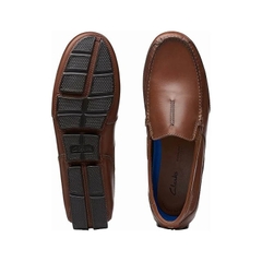 Giày Clark Nam Chính Hãng - Markman Stitching Loafer Shoe - Màu Nâu | JapanSport 261-71568