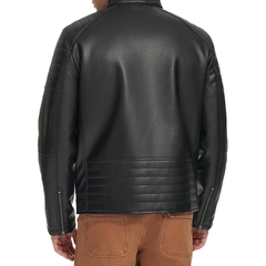 Áo Khoác Da Levi's Chính Hãng - Faux Leather Racer Jacket - Màu Đen | JapanSport LM4JU866-blk