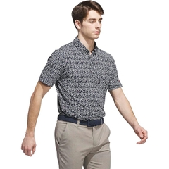 Áo Polo Adidas Chính Hãng - Ultimate365 Micro Argyle - Màu Đen | JapanSport KC0500