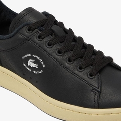 Giày Lacoste Nữ Chính Hãng - Carnaby Set Leather Sneakers - Màu Đen | JapanSport 7-48SFA00173E6