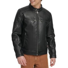 Áo Khoác Da Levi's Chính Hãng - Faux Leather Racer Jacket - Màu Đen | JapanSport LM4JU866-blk