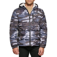 Áo Khoác Levi's Chính Hãng - Quilted Puffer with Sherpa Lined Hood - Màu Camo | JapanSport LM2RP076-gca