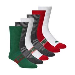 Set 6 đôi Tất Puma Chính Hãng - PUMA International Soccer 2026 High-Top Athletic Socks - Màu Trắng/Đỏ/Xanh/Đen | JapanSport P602684BFFB9-312