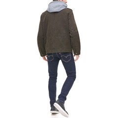 Áo Khoác Levi's Chính Hãng - Washed Cotton Hooded Military Jacket - Màu Nâu Đậm | JapanSport LM8RC364-dbr