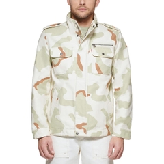 Áo Khoác Levi's Chính Hãng - Washed Cotton Military Jacket - Màu Trắng/Camo | JapanSport LM9MC286-dsc