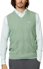 Áo Vest FOOTJOY Chính Hãng - Áo gile len golf nam cổ tròn - Màu Xanh Băng | JapanSport 38556 FJ-F25-M07