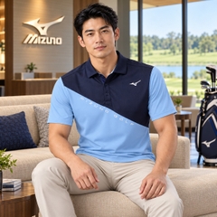 Áo Polo Mizuno Chính Hãng - Golf Wear Global Model - Màu Xanh | JapanSport E2GAB003-28