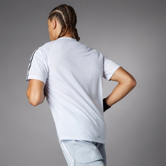 Áo Phông Adidas Nam Chính Hãng - Own the Run 3-Stripes Tee - Màu Trắng  | JapanSport IQ3835