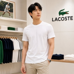 Bộ 3 Áo Phông Lacoste Nam Chính hãng - Men's 3-Pack Cotton Undershirts - Màu Đen/Trắng/Xám | JapanSport TH3321-51-BXY