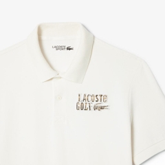 Áo Polo Lacoste Nam Chính hãng - Polo Golf Nam Chất Liệu Mini-Piqué Dáng Rộng - Màu Trắng | JapanSport DH8958-51-70V