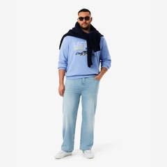 Quần Dài Lacoste Chính hãng - 5 Pocket Straight Cut Indigo Jeans - Màu Xanh Trắng | JapanSport HH2321-51-MKU