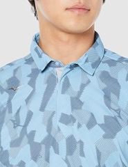 Áo Polo Mizuno Chính Hãng -  Ice Touch Intercool Short Sleeve Shirt - Màu Xanh/Xám | JapanSport E2MAA006-17