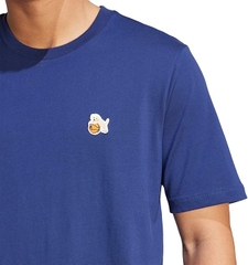 Áo Phông Adidas Chính Hãng - Dog Hoop Patch Graphic Tee - Màu Xanh | JapanSport JZ7446