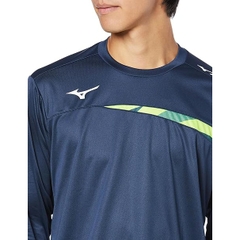 Áo Khoác Mizuno Chính Hãng - Tennis Wear Practice Shirt - Màu Navy | JapanSport 62JAA510-14