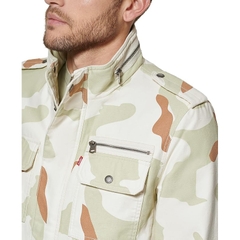Áo Khoác Levi's Chính Hãng - Washed Cotton Military Jacket - Màu Trắng/Camo | JapanSport LM9MC286-dsc
