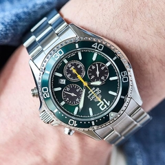 Đồng hồ chính hãng Orient Nam - ORIENT MAKO SOLAR CHRONOGRAPH GREEN 43MM | JapanSport RN-TX0204E