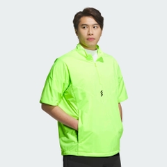 Áo Khoác Adidas Nam Chính Hãng -   Code Chaos short-sleeved windbreaker with half-zip closure - Màu Xanh  | JapanSport JJ0234
