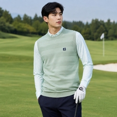 Áo Vest FOOTJOY Chính Hãng - FootJoy Knit Crew Neck Vest - Màu Xanh | JapanSport 38613 FJ-F25-M05