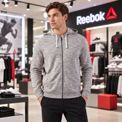 Áo Khoác Reebok nam  Chính Hãng - Essentials Marble Full Zip Hoodie - Grey | JapanSport - CE3916