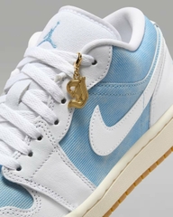 Giày Nike nữ Chính Hãng - Air Jordan 1 Low SE - Màu Xanh/ Trắng | JapanSport  HQ2004-400