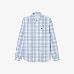 Áo Sơ Mi Lacoste Chính Hãng - Stretch Plaid Shirt - Màu Xanh | JapanSport  CH3745-51-CGI