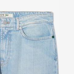Quần Dài Lacoste Chính hãng - 5 Pocket Straight Cut Indigo Jeans - Màu Xanh Trắng | JapanSport HH2321-51-MKU