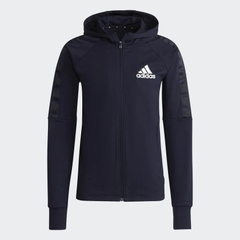 Áo HOODIE Adidas Nam Chính Hãng - AEROREADY DESIGNED TO MOVE SPORT MOTION LOGO - Xanh | JapanSport H28796