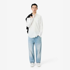 Quần Dài Lacoste Chính hãng - 5 Pocket Straight Cut Indigo Jeans - Màu Xanh Trắng | JapanSport HH2321-51-MKU