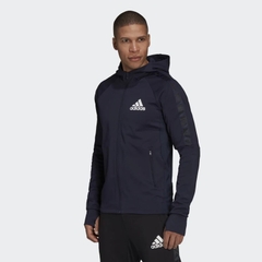 Áo HOODIE Adidas Nam Chính Hãng - AEROREADY DESIGNED TO MOVE SPORT MOTION LOGO - Xanh | JapanSport H28796