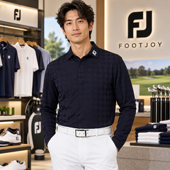 Áo dài tay FOOTJOY Chính Hãng - FootJoy Men’s Floral Print Long-Sleeve Golf Shirt - Màu Navy | JapanSport 38540 FJ-F25-S07