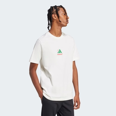 Áo Phông Adidas Nam Chính Hãng - Graphic Lounge Pizza - Màu Trắng | JapanSport JJ4016
