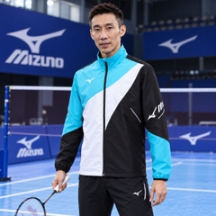 Áo Khoác Mizuno Chính Hãng - Active Warmer Jacket Unisex - Màu Xanh/Đen | JapanSport 62MEA502-92