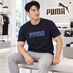Áo Phông Puma Chính hãng - ESS LOGO LAB Story 2 T-Shirt - Màu Đen | JapanSport 694147-16