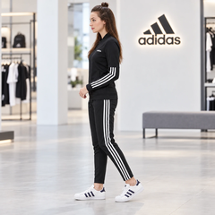 Bộ thể thao Adidas Chính Hãng - 3-STRIPES Nữ - Đen | JapanSport DV2428
