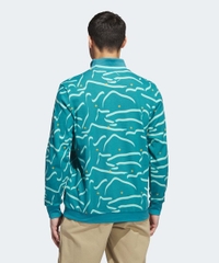 Áo Polo Adidas Nam Chính Hãng - Adicross Long Sleeve Turtleneck Polo Shirt - Màu Xanh | JapanSport IB1970