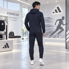 Bộ thể thao nam Adidas Chính Hãng - AEROREADY Designed To Move Sport- Màu xanh navy | JapanSport H28796+GV5301