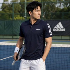 Áo Polo Adidas Nam Chính Hãng - Áo polo 3 Sọc - Màu Đen | JapanSport EJ0925