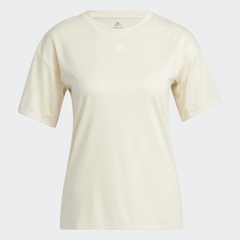 Áo Phông Adidas Nữ Chính Hãng - AEROREADY 3 COLORS TRAINING - Trắng | JapanSport H51186