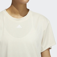 Áo Phông Adidas Nữ Chính Hãng - AEROREADY 3 COLORS TRAINING - Trắng | JapanSport H51186