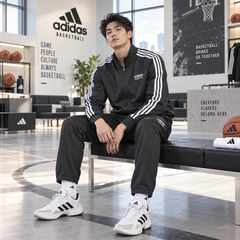 Bộ thể thao nam Adidas Chính Hãng - Basketball Select - Màu đen Carbon | JapanSport IC2413+IC2415