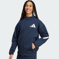 Áo Khoác Adidas Chính Hãng - Blue ZNE Full-Zip Hooded Track Jacket - Màu Xanh | JapanSport JW4718