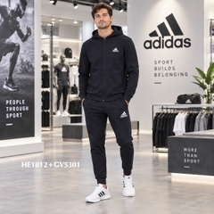 Bộ thể thao cao cấp  Adidas Chính hãng - Essentials 4Gameday Full-Zip Nam - Blue | JapanSport HE1812+GV5301