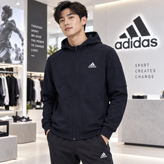 Bộ thể thao cao cấp  Adidas Chính hãng - Essentials 4Gameday Full-Zip Nam - Blue | JapanSport HE1812+GV5301