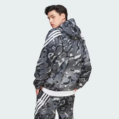 Áo Khoác Adidas Chính Hãng - Future Icons Allover Print Full-Zip Hoodie - Màu Đen | JapanSport IJ8843