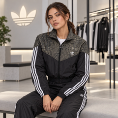 Áo Khoác Nữ Adidas Chính hãng - Originals Aop Track Jacket - Màu Đen | JapanSport H20428