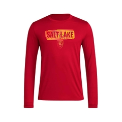Áo Phông Adidas Nam Chính Hãng - Real Salt Lake Long Sleeve Pre-Game T-Shirt - Màu đỏ | JapanSport IP1033