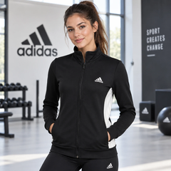 Áo khoác nữ Adidas Chính hãng - Team Sports - Đen | JapanSport FI6696