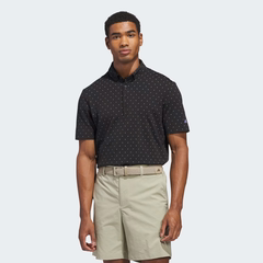 Áo Polo Golf Adidas Nam Chính Hãng - ULTIMATE365+ MICRO PRINT - Màu đen | JapanSport KB3726