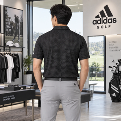 Áo Polo Golf Adidas Nam Chính Hãng - ULTIMATE365+ MICRO PRINT - Màu đen | JapanSport KB3726