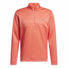 Áo Khoác Adidas Nam Chính Hãng - ULTIMATE365 TEXTURED GOLF 1/4 ZIP - Màu Cam | JapanSport IS8881